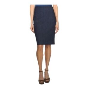 WHBM Petite Denim Straight Skirt, 12P